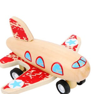 Buntes Rückziehflugzeug