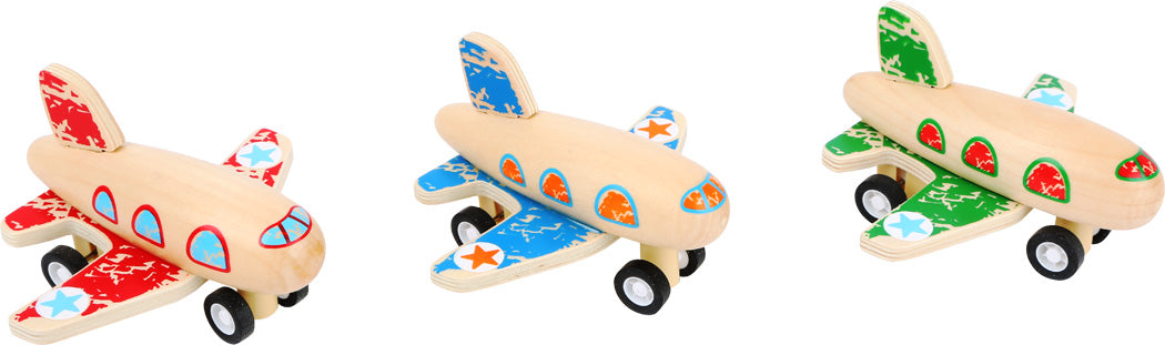 Buntes Rückziehflugzeug