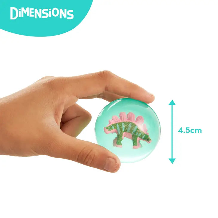 hüpfende Gummibälle mit Dinosauriermotiv