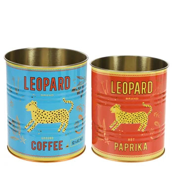Aufbewahrungsdosen Leopard (2-er Set)