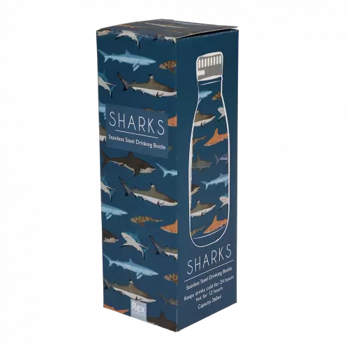 Kleine Wasserflasche Aus Edelstahl Sharks 260ml