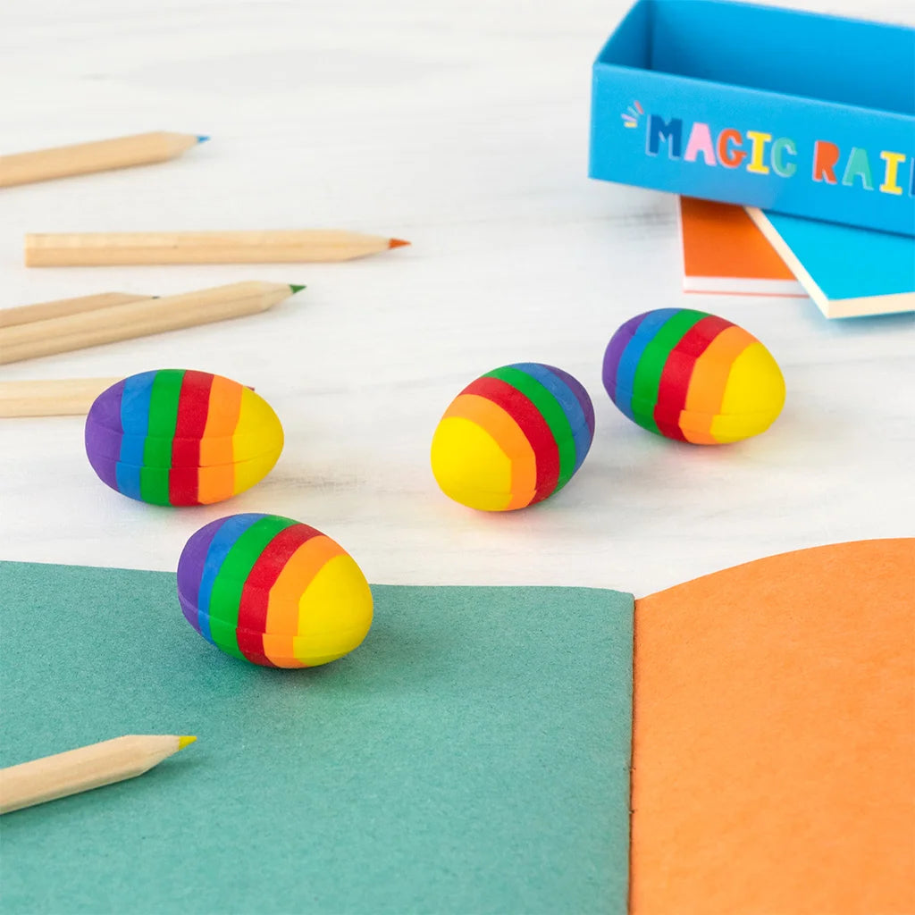 Radiergummis Regenbogen-Eier (4-er Set)
