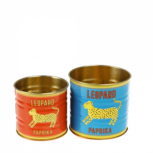 Mini-Aufbewahrungsdosen Leopard (2-Er Set)