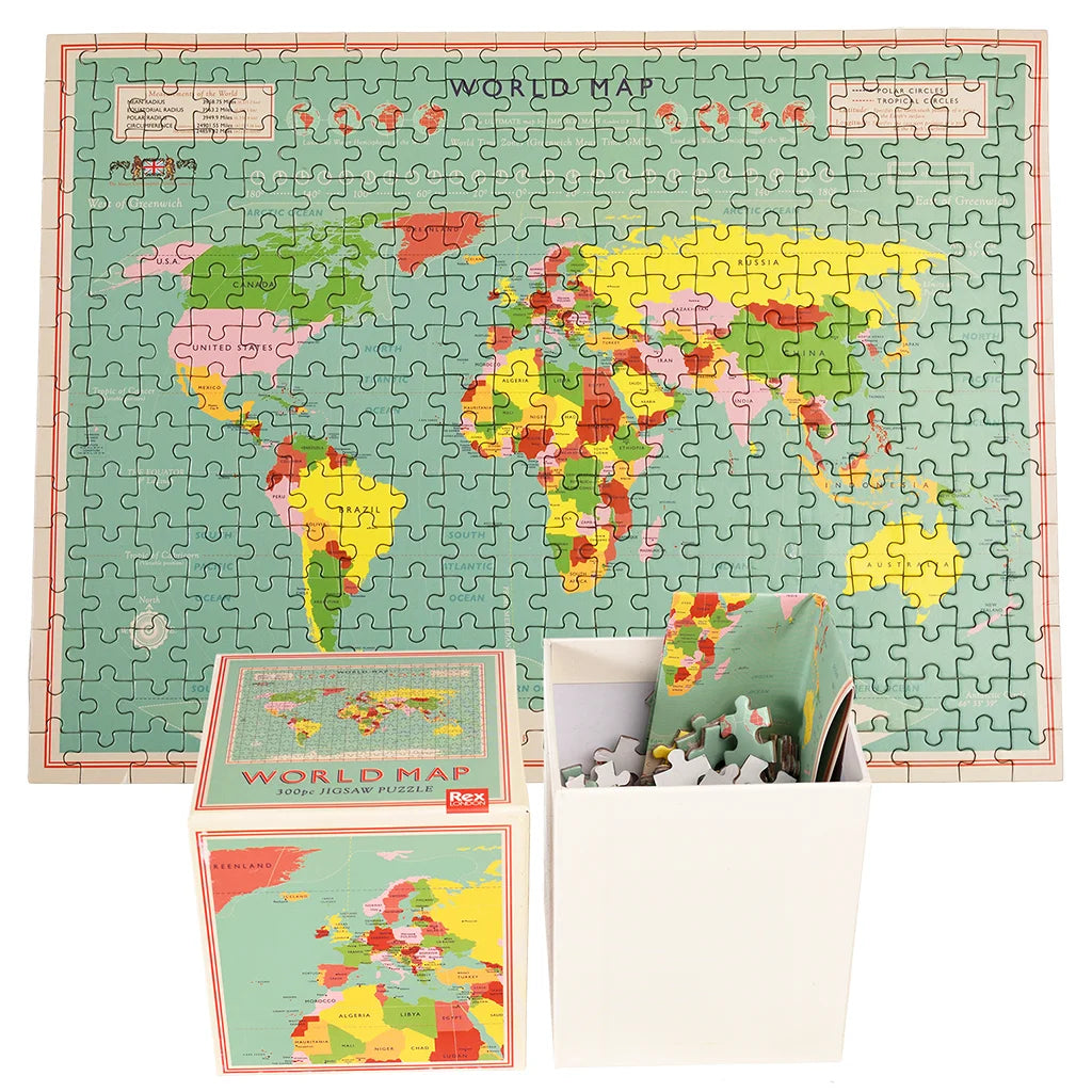 Puzzle World Map in der Box