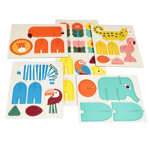 Spiel-Set zum Zusammenstecken Wild Wonders
