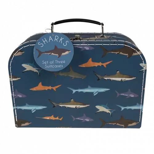 3-Teiliges Kofferset Sharks