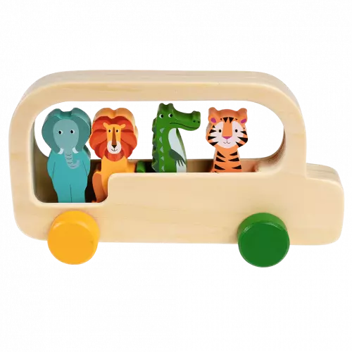Hölzerner Bus Colourful Creatures