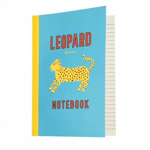 Liniertes Notizbuch A5 Leopard