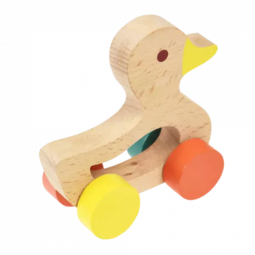 Schiebespielzeug aus Holz - Ente