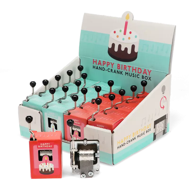 Spieluhr mit Handkurbel - Happy Birthday