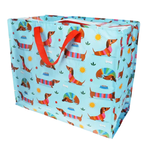 XXL-Tasche - Dackel (blau)