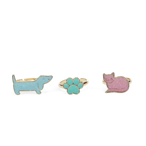 Glitzerringe Hund (3-er Set)