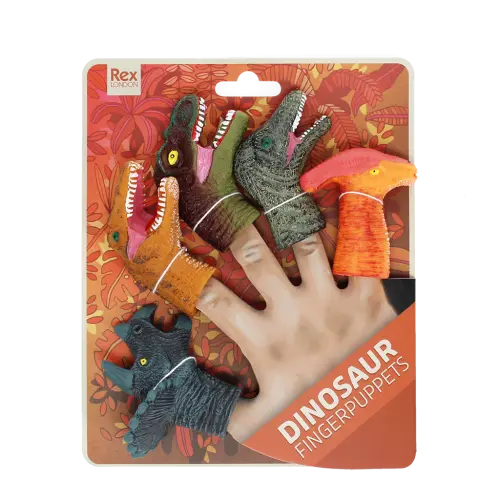 Tier-Fingerpuppen (5-er Set) - Dinosaurier