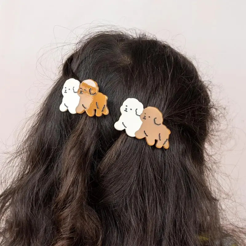 Haarspangen (2-er Set) - Hundewelpen