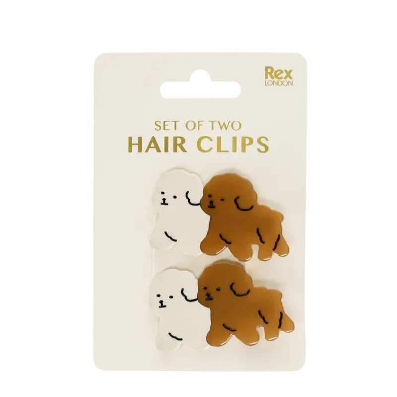 Haarspangen (2-er Set) - Hundewelpen