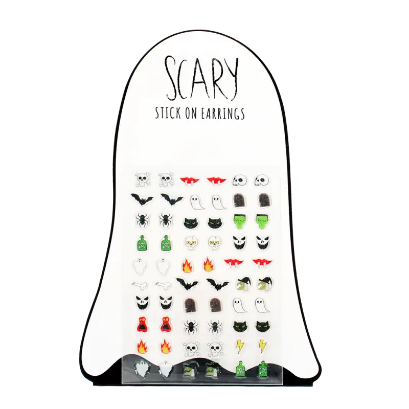 Ohrringe zum Aufkleben (30 Paare) - Spooky