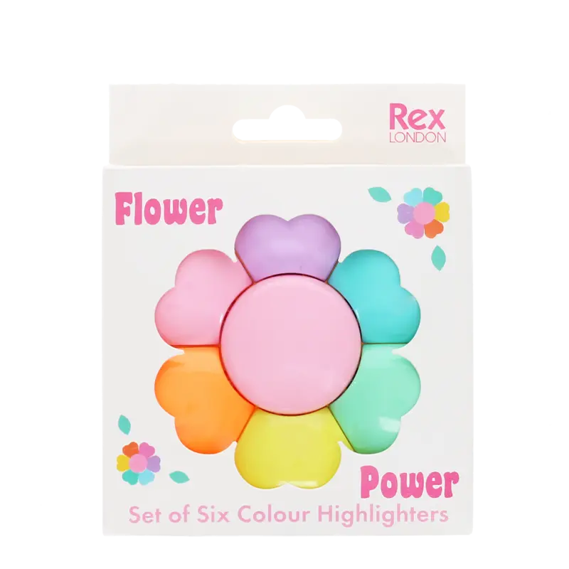 Textmarker-Set in Blütenform - Flower Power