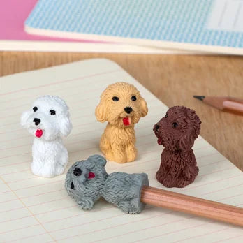 Radiergummis für Bleistiftspitzen (4er-Set) Hund
