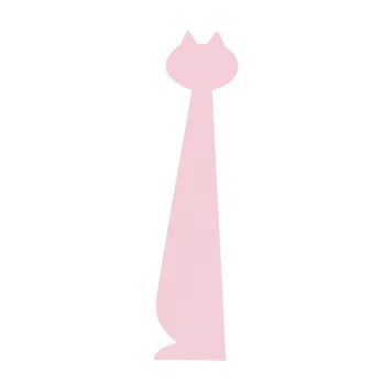 Lineal aus Holz - Katze pink