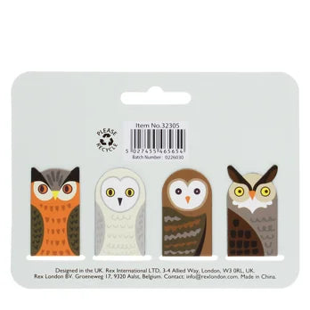 Magnetische Eulen-Lesezeichen (4er-Set)