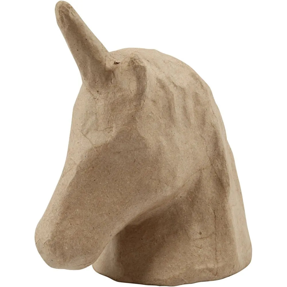Grosser Einhorn-Kopf aus Pappmache