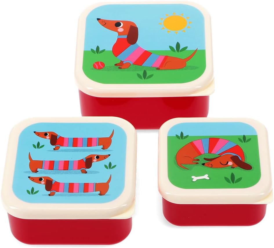 Snackdosen 3er Set Dackel