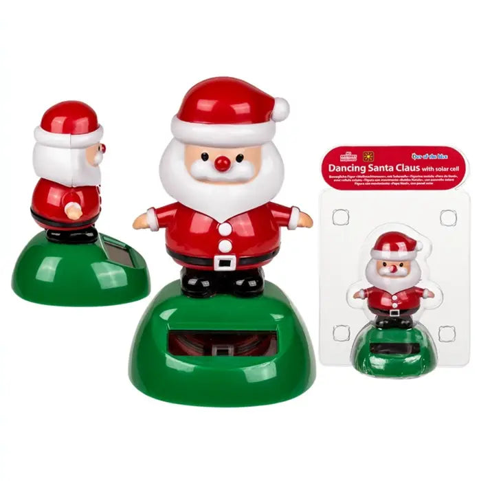 Bewegliche Weihnachtsmann-Figur mit Solarbasis
