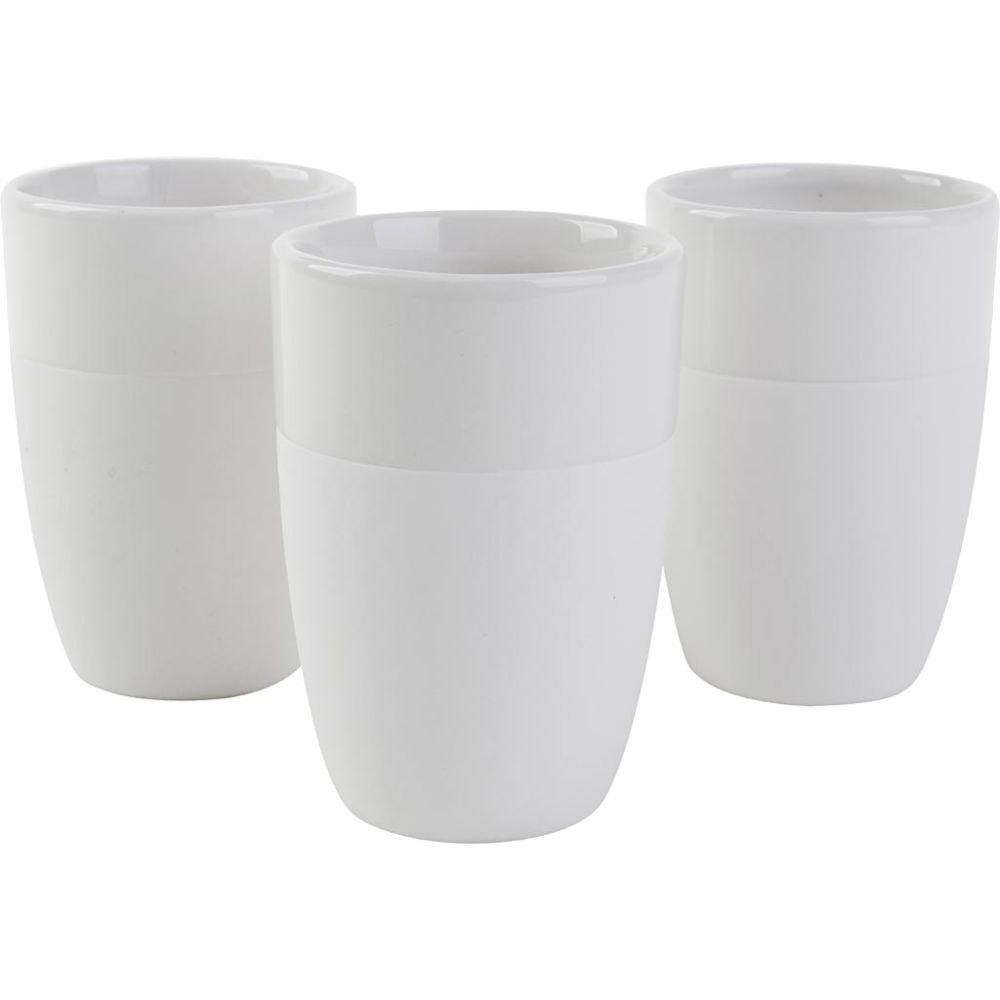 Keramikbecher mit lasiertem Rand zum Bemalen