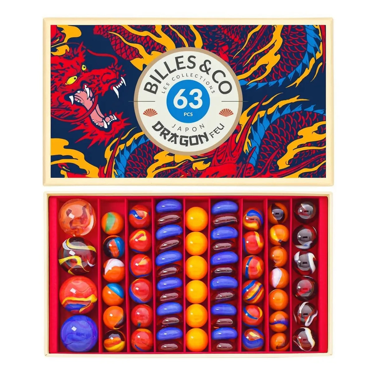 Großes Murmeln-Set Drachenfeuer