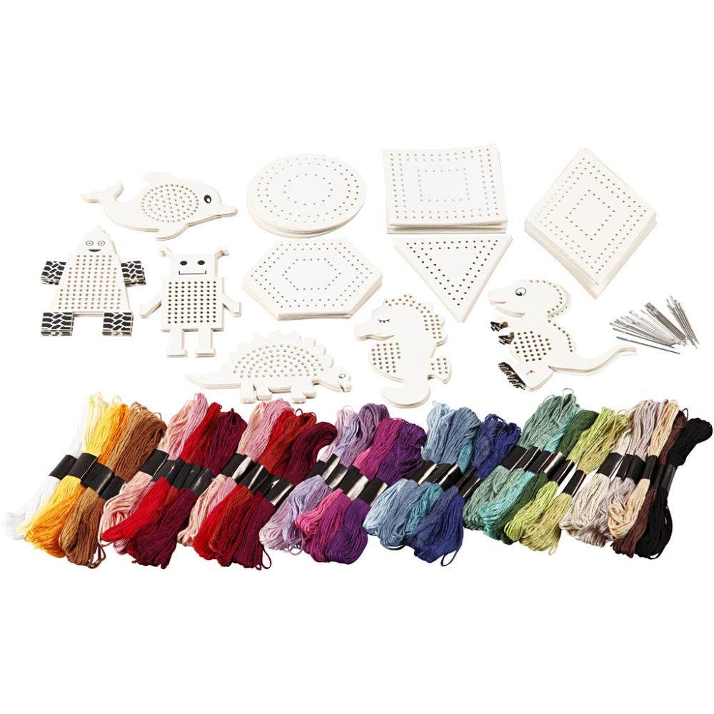 Klassen-Set: Stickfiguren und -garn