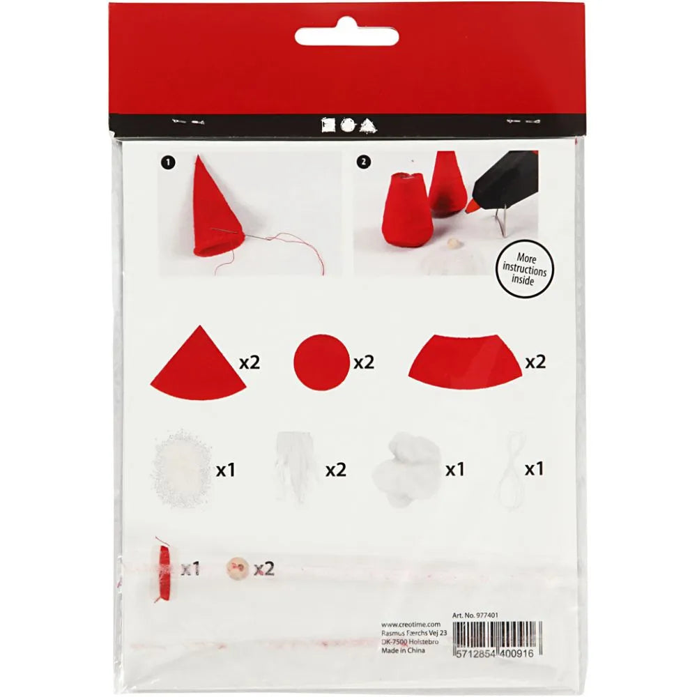 Mini Bastelset - Weihnachtswichtel rot