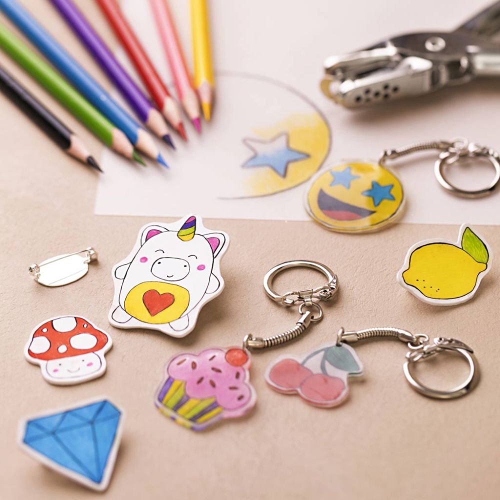 Kreativ Mix Schrumpffolie Schlüsselanhänger
