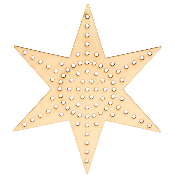 Holzanhänger Stickstern 4er Set