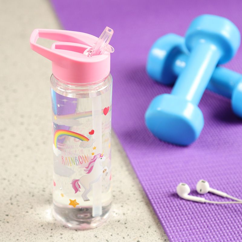 Regenbogen Einhorn bruchsichere Wasserflasche 550ml