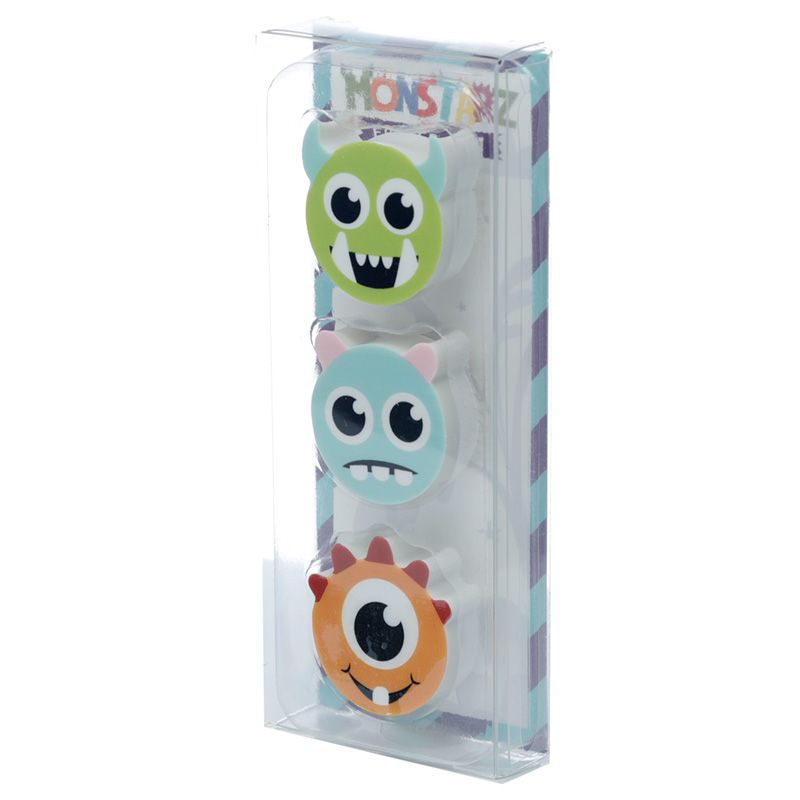 Monster Radiergummis 3er Set