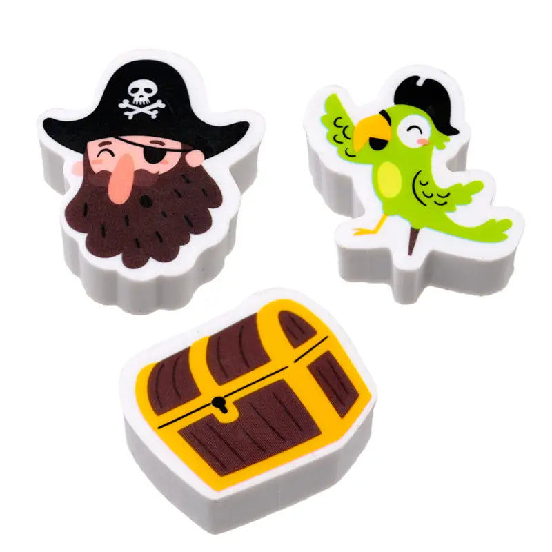 Piraten Radiergummis 3er Set