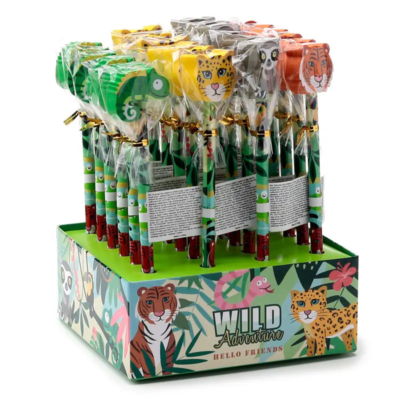 Wilde Tiere Bleistift mit Radiergummi