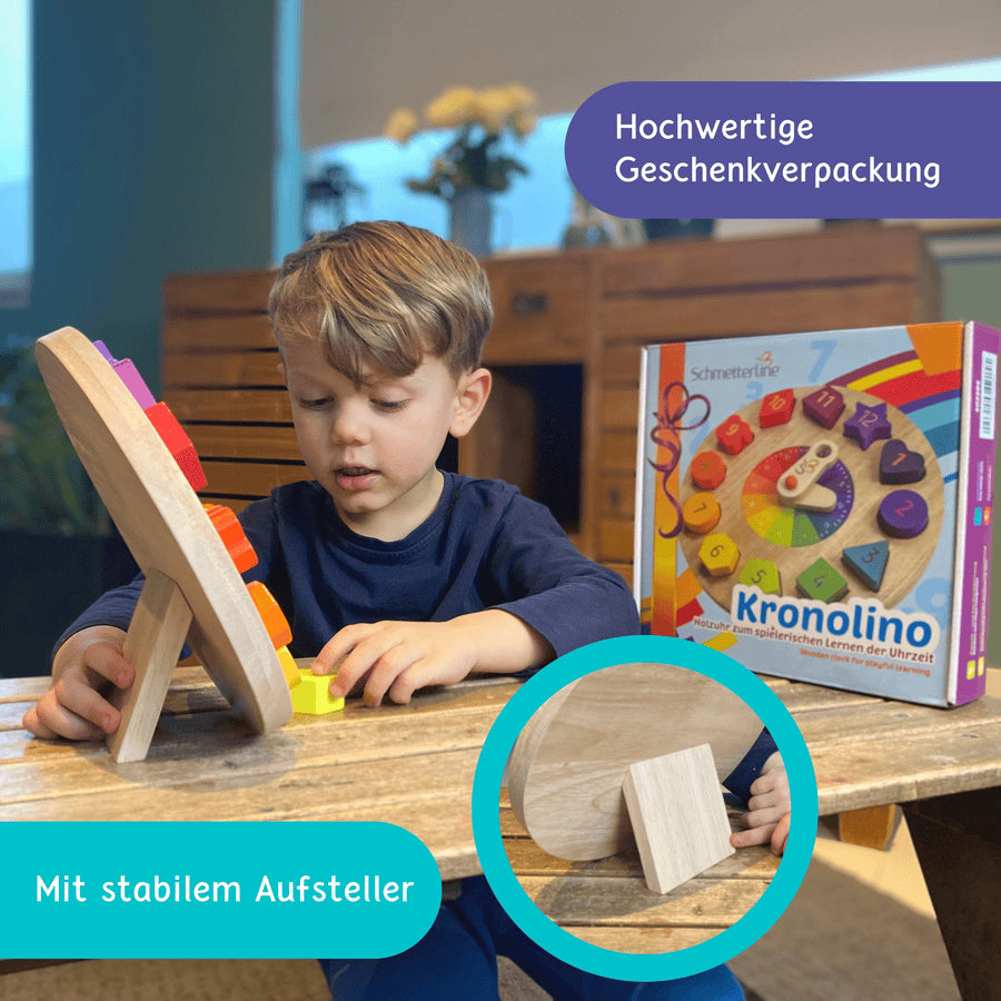 Kronolino: Holz-Lernuhr