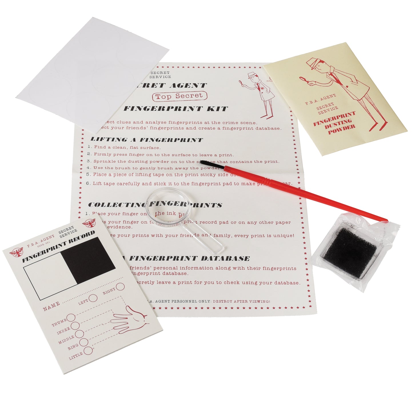 FINGERABDRUCK-SET FÜR SPIONE