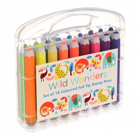 Set 18 Filzstifte mit Wild Wonders