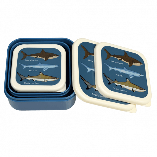 3er Set Snackdosen Sharks