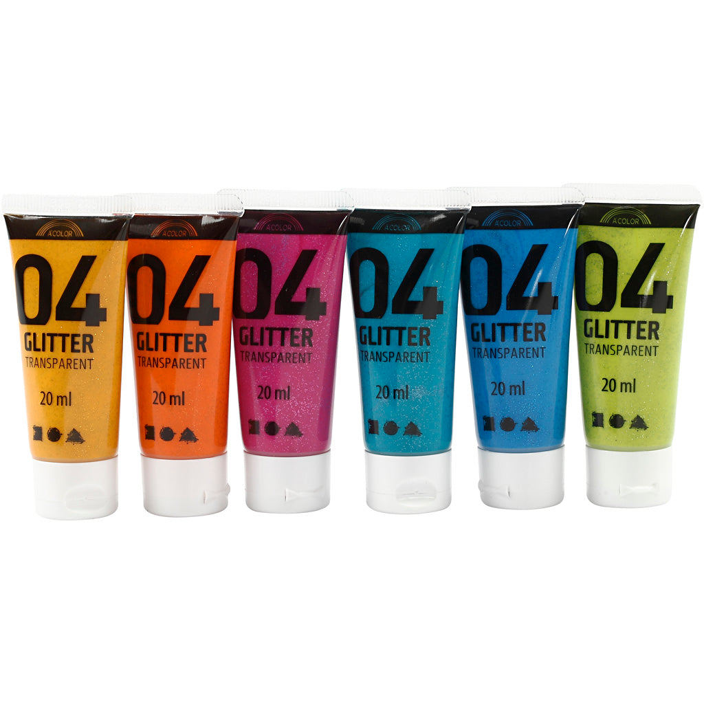 Acrylfarben Basic oder Metallic: 6 x 20 ml