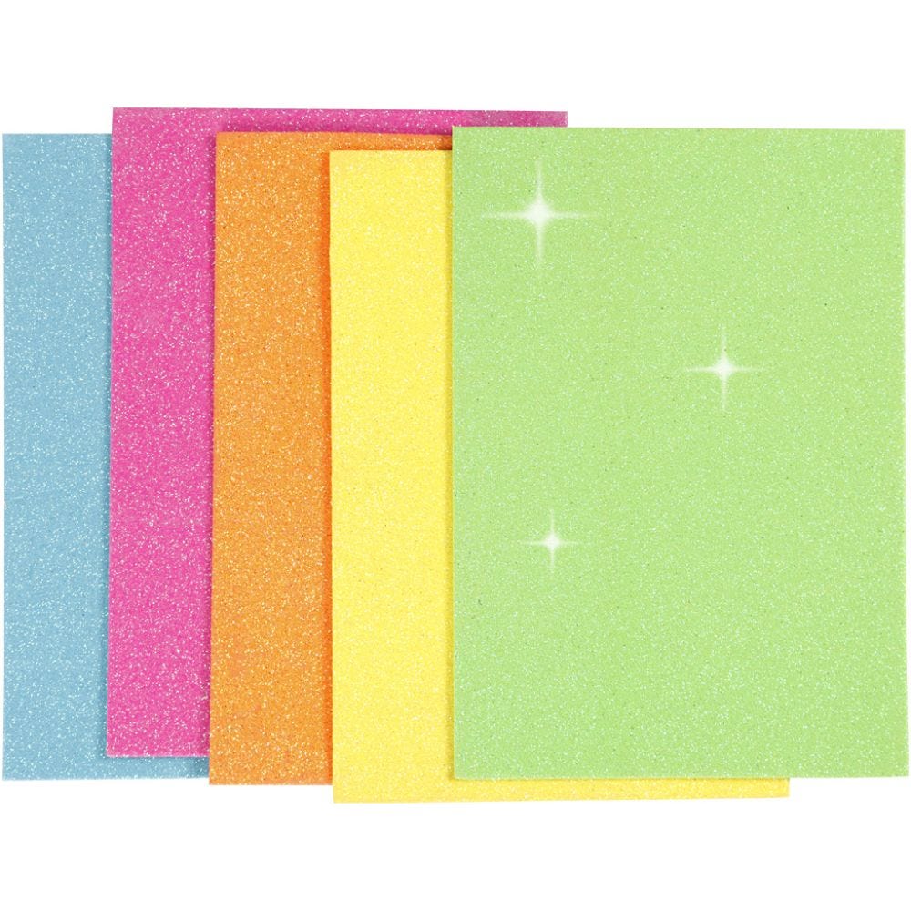 Selbstklebendes Moosgummi glitzer
