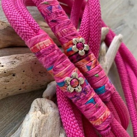 Hunde-Halsband & Leine "Blumenkind"