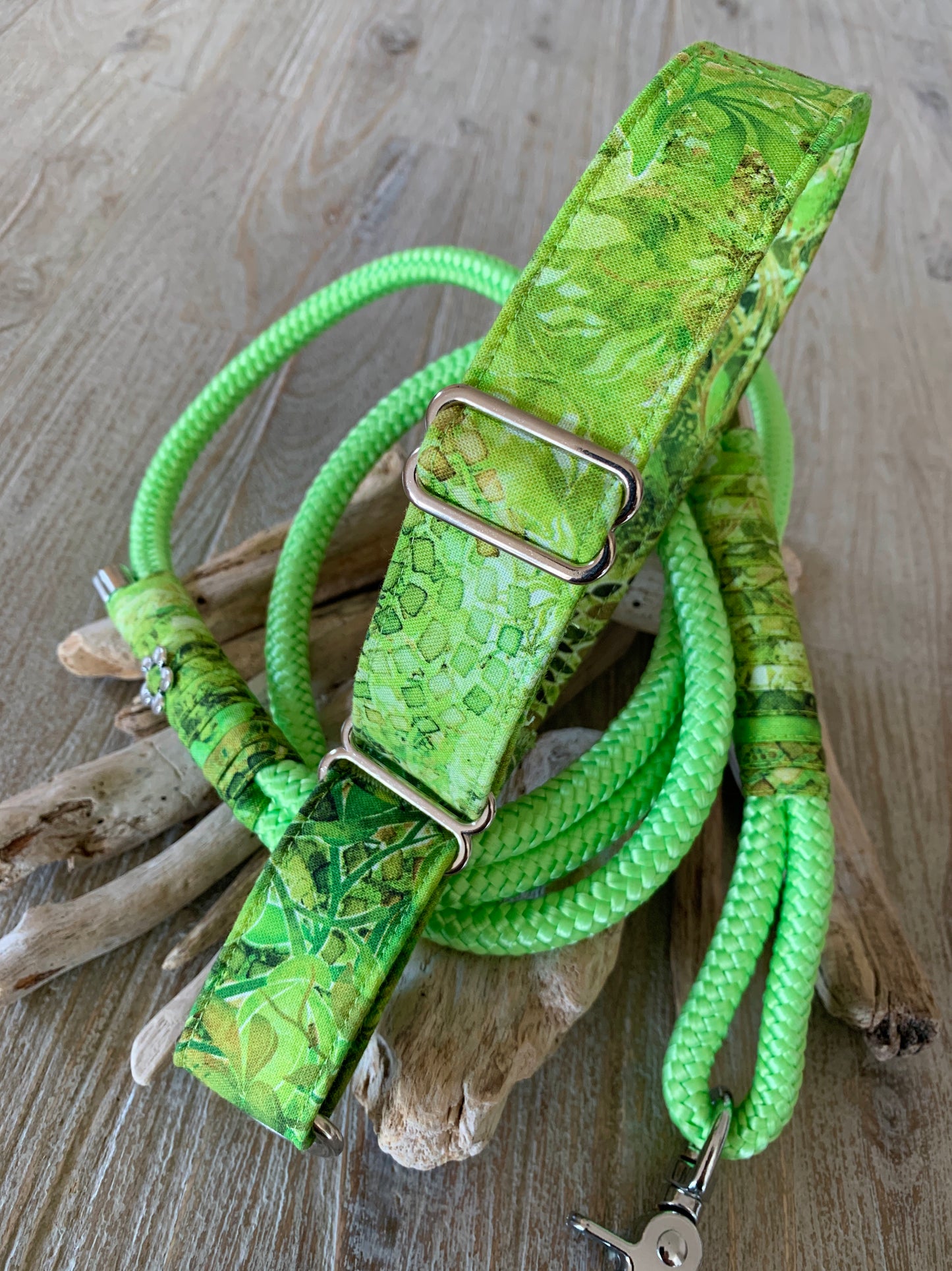 Hunde-Halsband & Leine "Caipirinha"