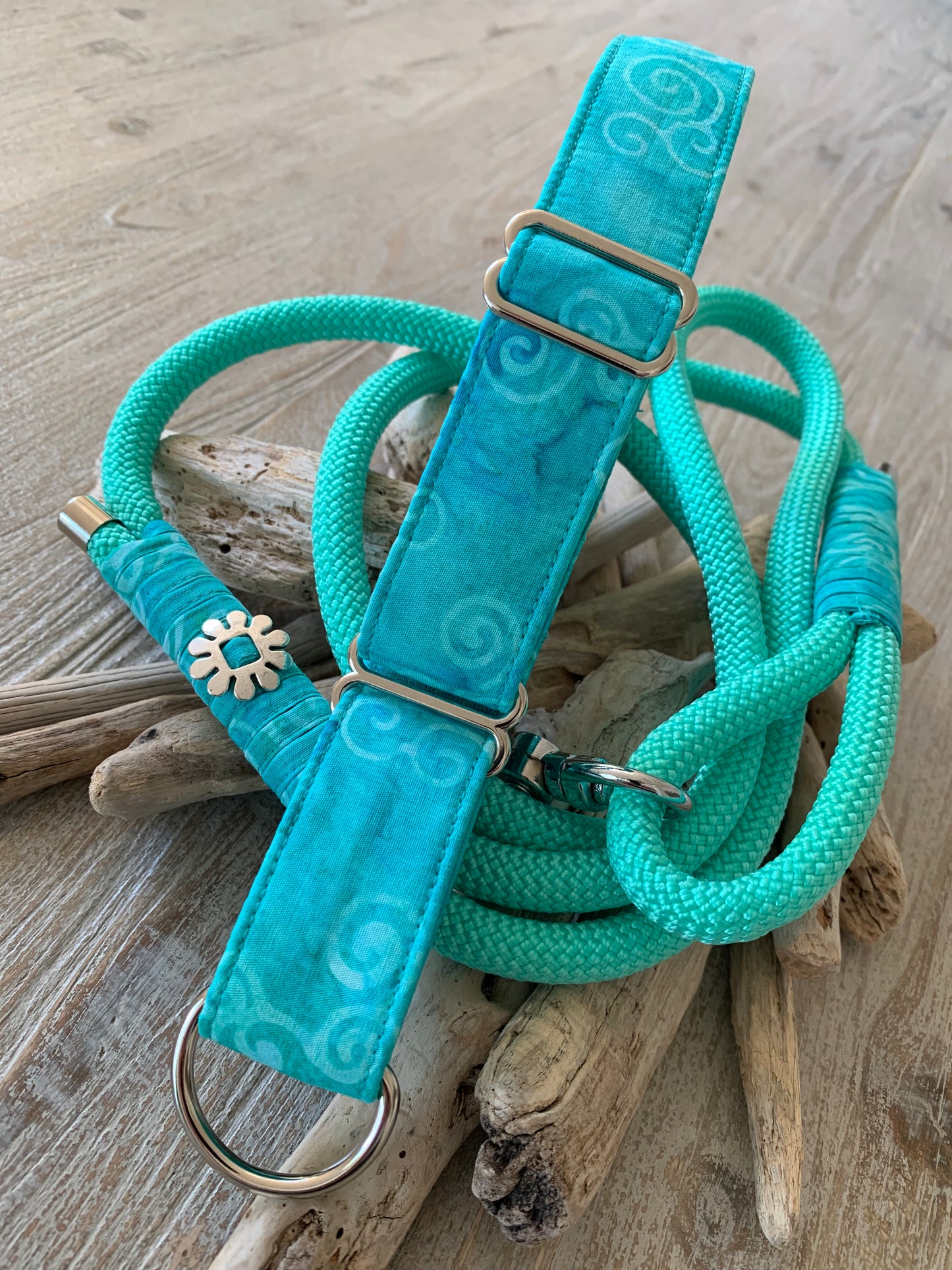 Hunde-Halsband & Leine "Fresh Mint"