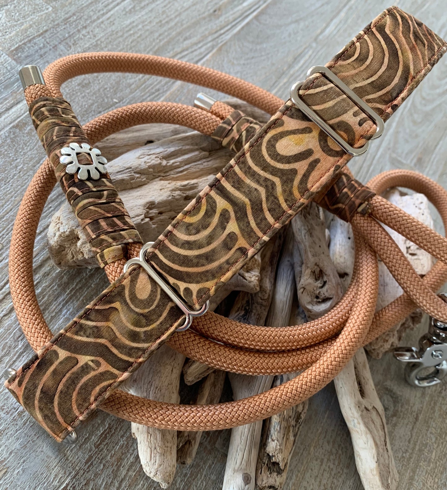 Hunde-Halsband & Leine "Golden Copper"