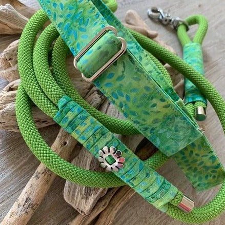 Hunde-Halsband & Leine "Green Gras"