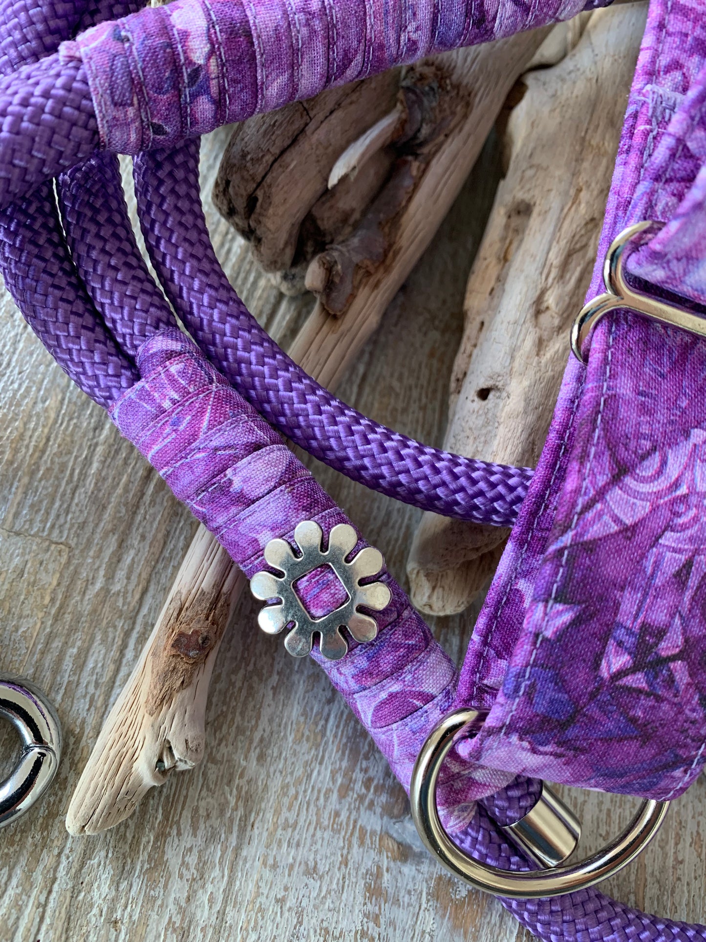 Hunde-Halsband & Leine "Lila Traum"
