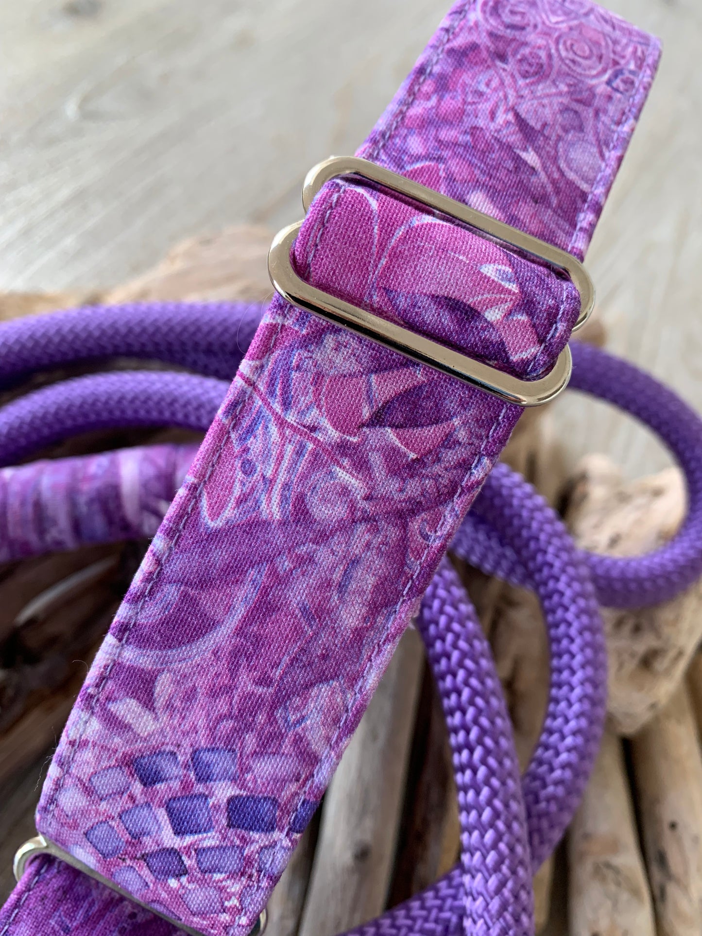 Hunde-Halsband & Leine "Lila Traum"